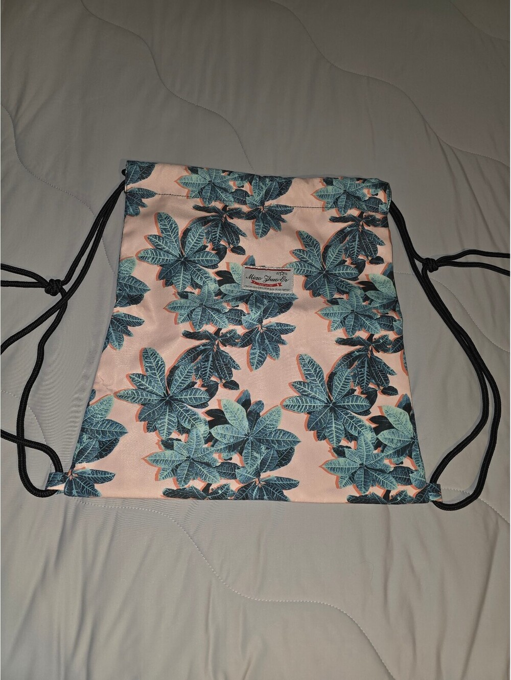 Hawaiian Print Drawstring Backpack - Excellent Condition